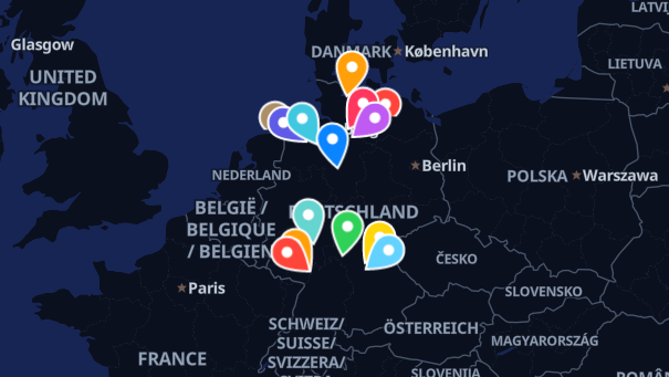 Map of company locations