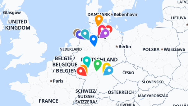 Map of company locations