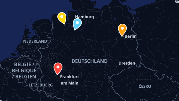 Map of company locations