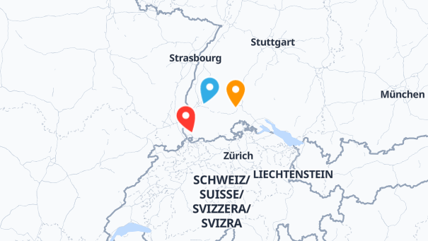 Map of company locations