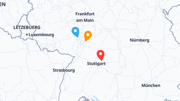 Map of company locations