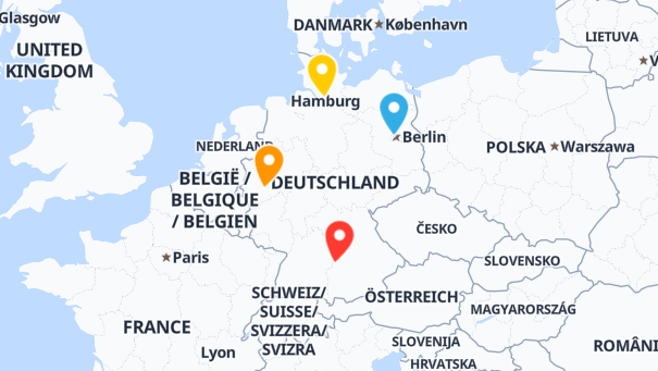 Map of company locations
