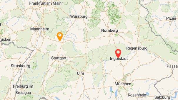 Map of company locations