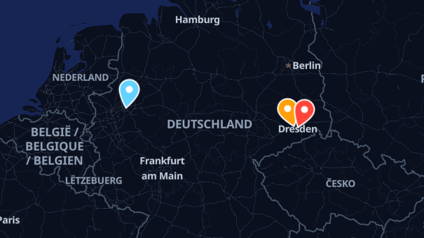 Map of company locations