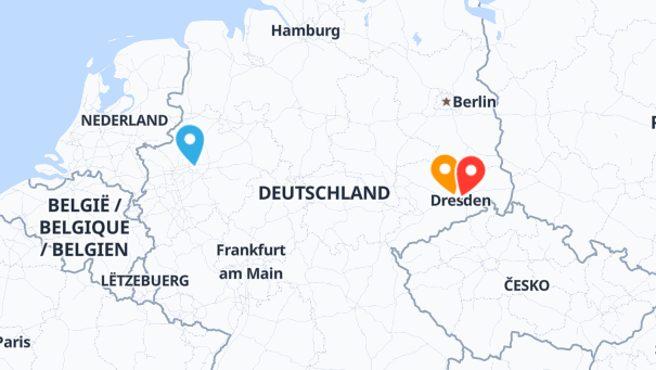 Map of company locations