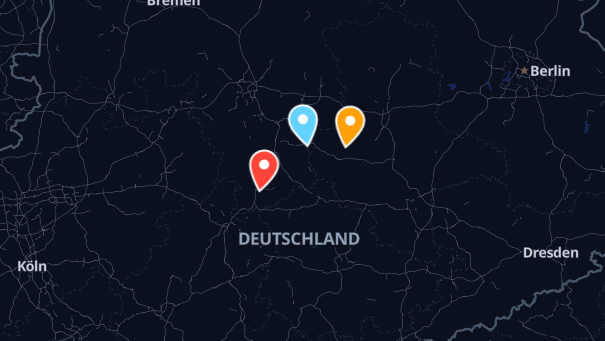 Map of company locations