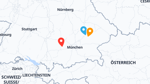 Map of company locations