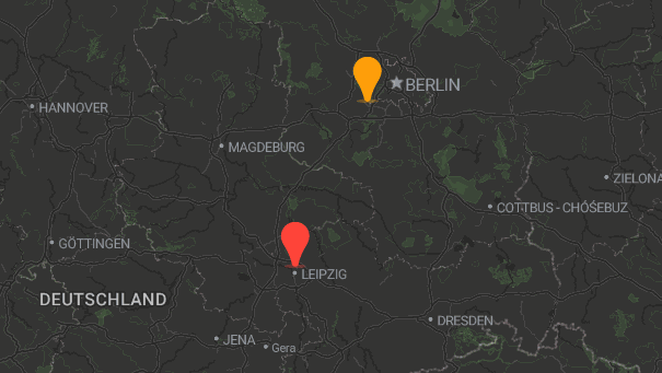 Map of company locations