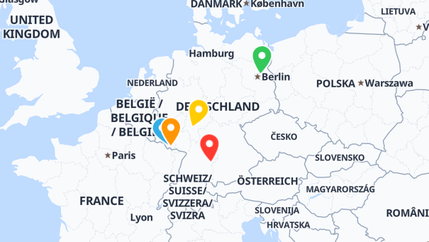 Map of company locations