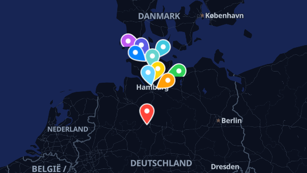 Map of company locations
