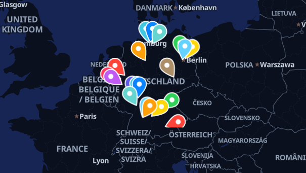 Map of company locations