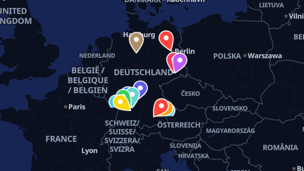 Map of company locations
