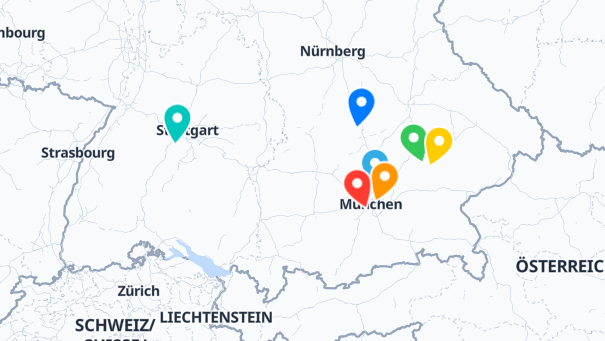 Map of company locations