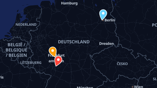 Map of company locations