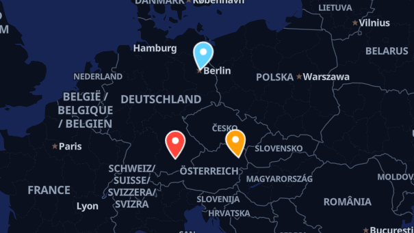 Map of company locations