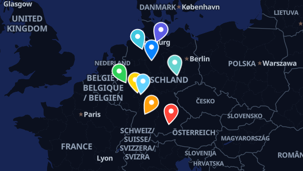 Map of company locations