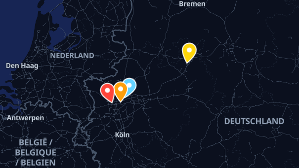 Map of company locations