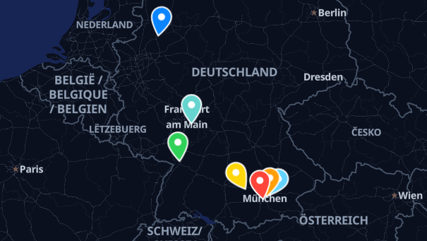 Map of company locations