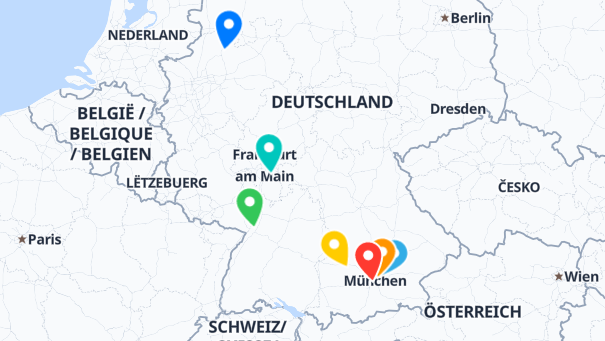 Map of company locations