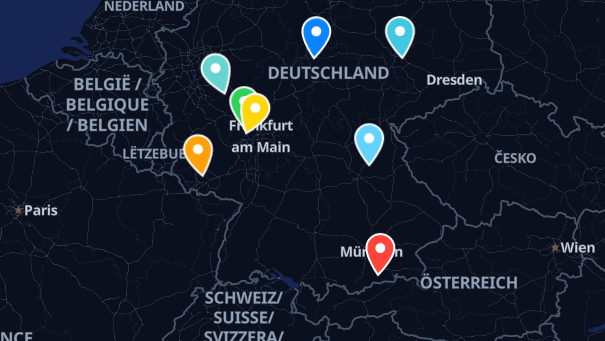 Map of company locations
