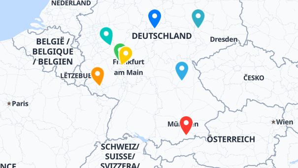 Map of company locations