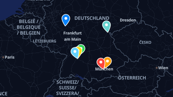 Map of company locations