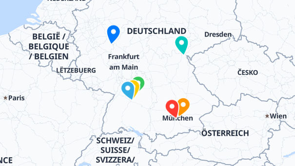Map of company locations