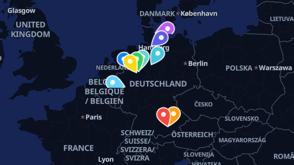 Map of company locations
