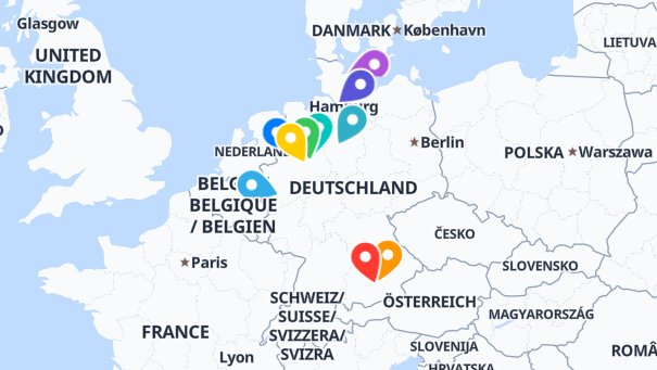 Map of company locations