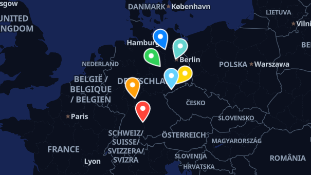Map of company locations