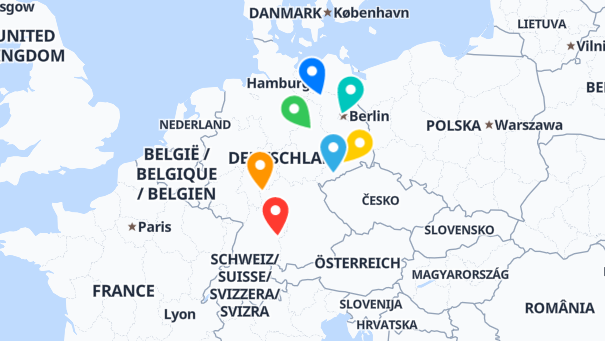 Map of company locations