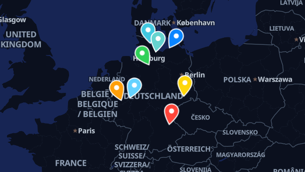 Map of company locations
