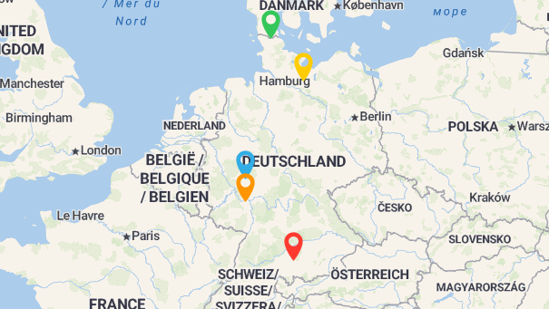 Map of company locations
