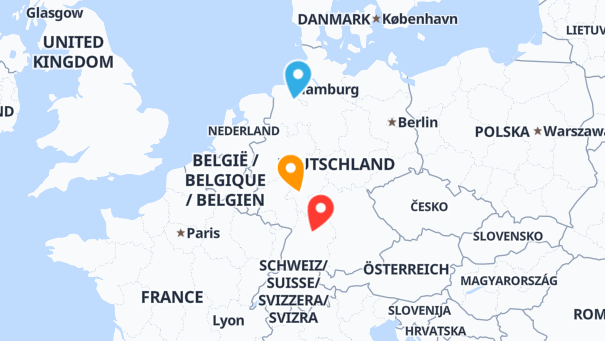 Map of company locations