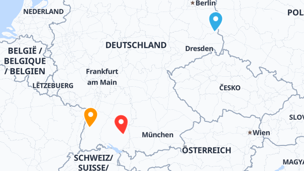 Map of company locations