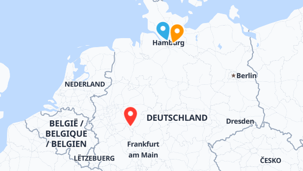 Map of company locations