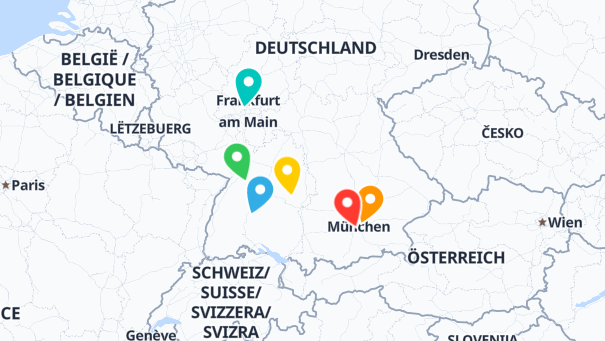 Map of company locations