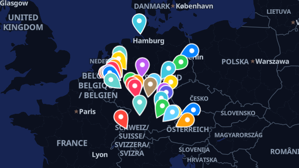 Map of company locations
