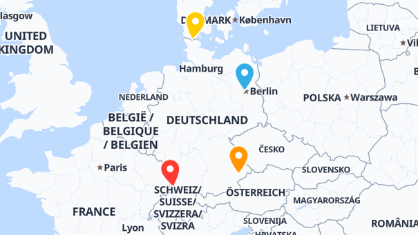 Map of company locations