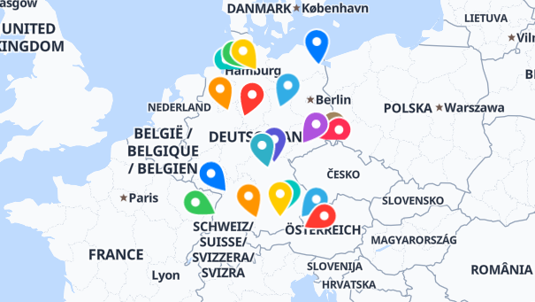 Map of company locations