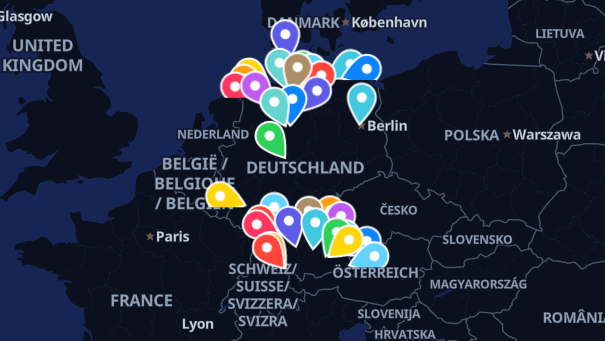 Map of company locations