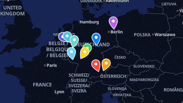 Map of company locations