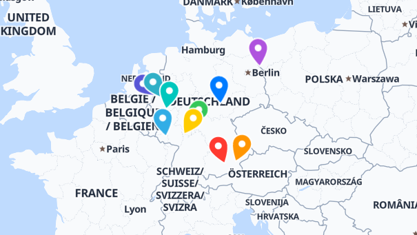 Map of company locations
