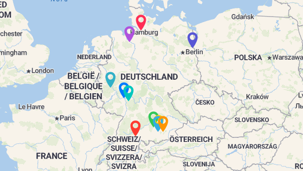 Map of company locations