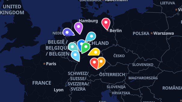 Map of company locations