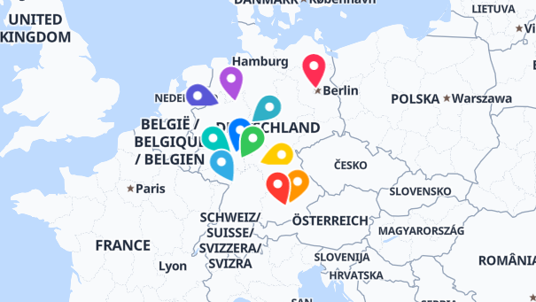 Map of company locations