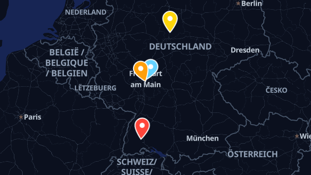 Map of company locations