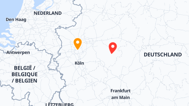 Map of company locations