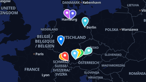 Map of company locations