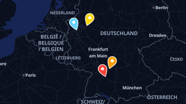 Map of company locations